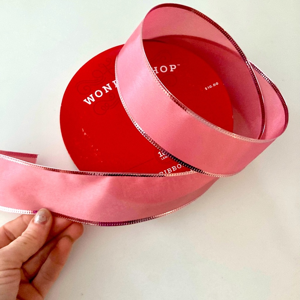 Bundle of 4 rolls pink ribbon